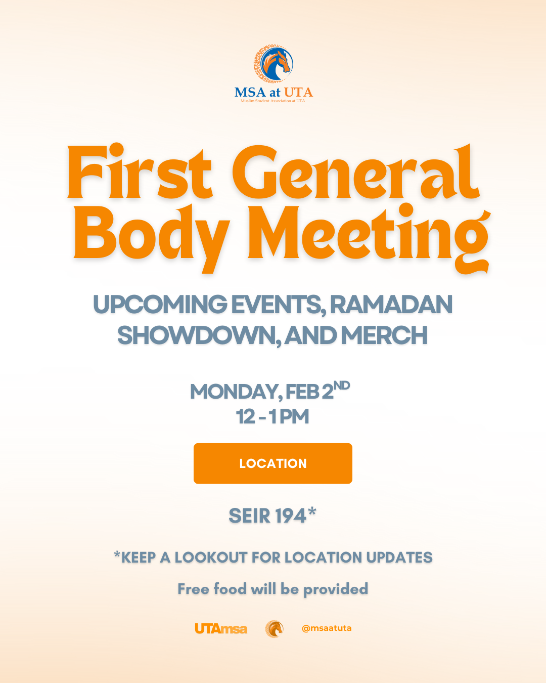 First General Body Meeting Flyer
