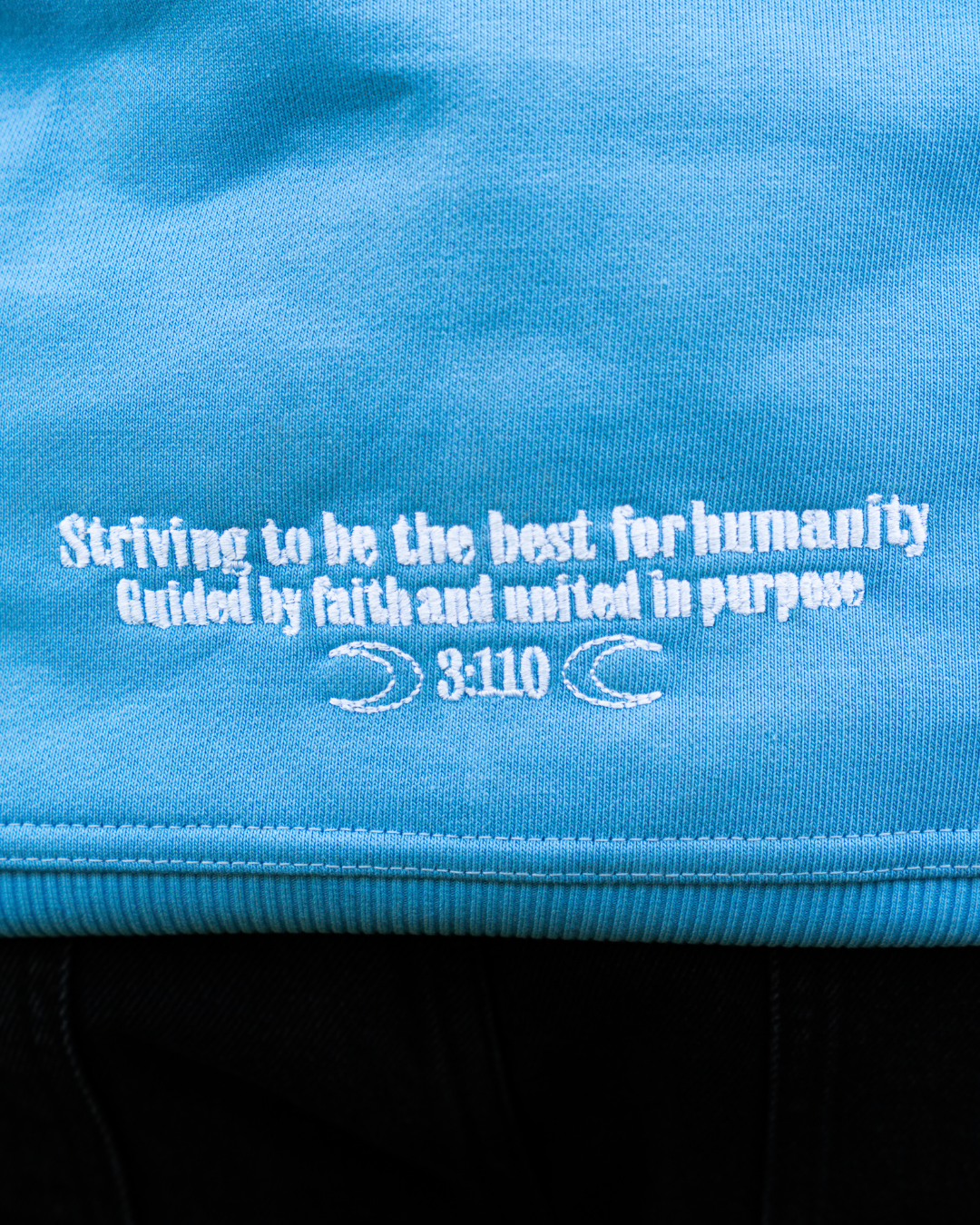 Blue MSA hoodie campaign image.